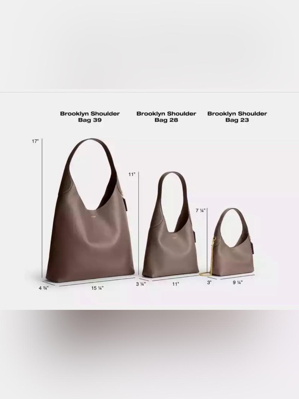 Coach Brown Pebbled Leather Shoulder Bag - Picture 7 of 9